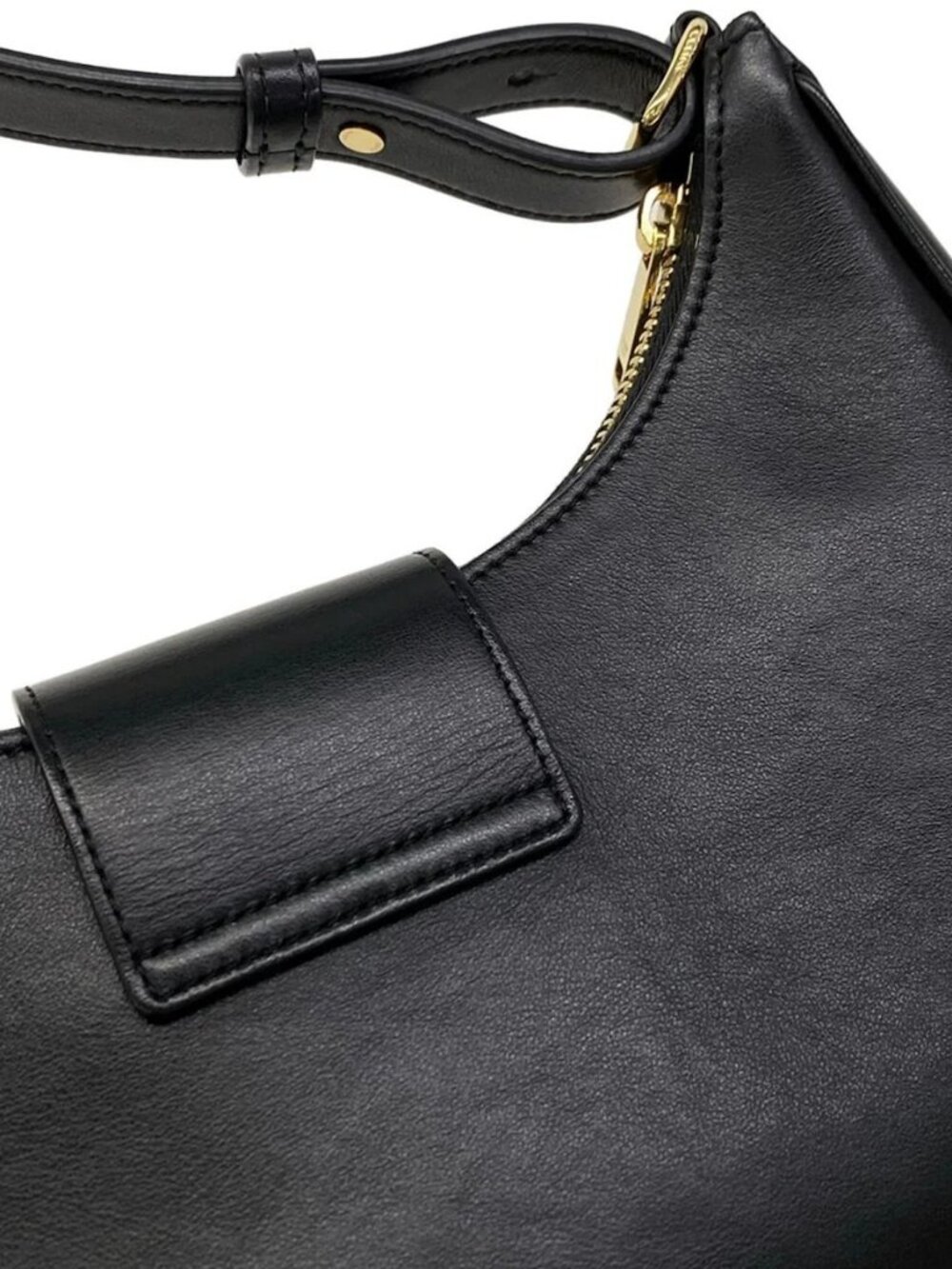 CELINE Medium Ava Trionf Bag Black Calf Skin Handbag - Picture 11 of 16